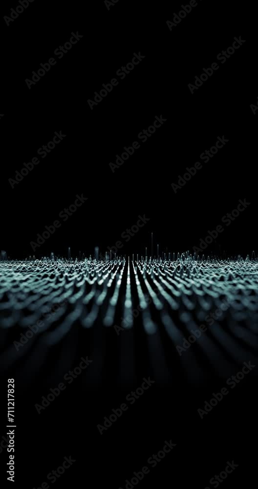 Poster digital wavy lines concept technology looping vertical background.