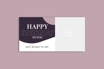 birthday social media banner design birthday template