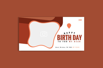 birthday social media banner design birthday template