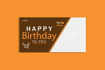 Obraz premium birthday social media banner design birthday template