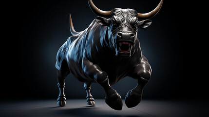 bull on black