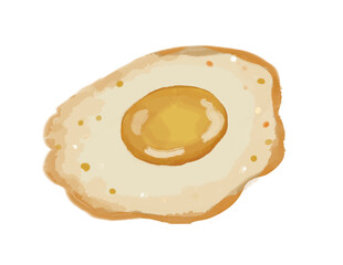 fried egg on a white plate