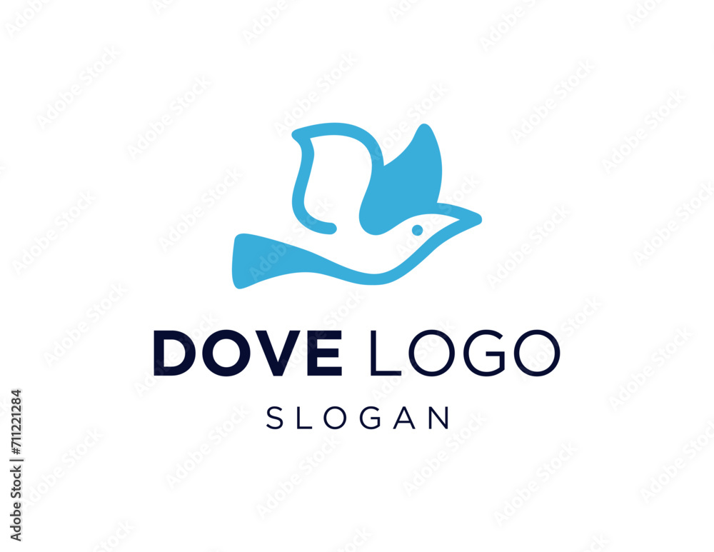 Poster the logo design is about dove and was created using the corel draw 2018 application with a white bac