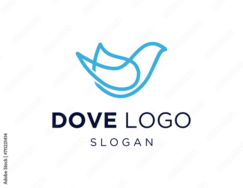 Poster the logo design is about dove and was created using the corel draw 2018 application with a white bac
