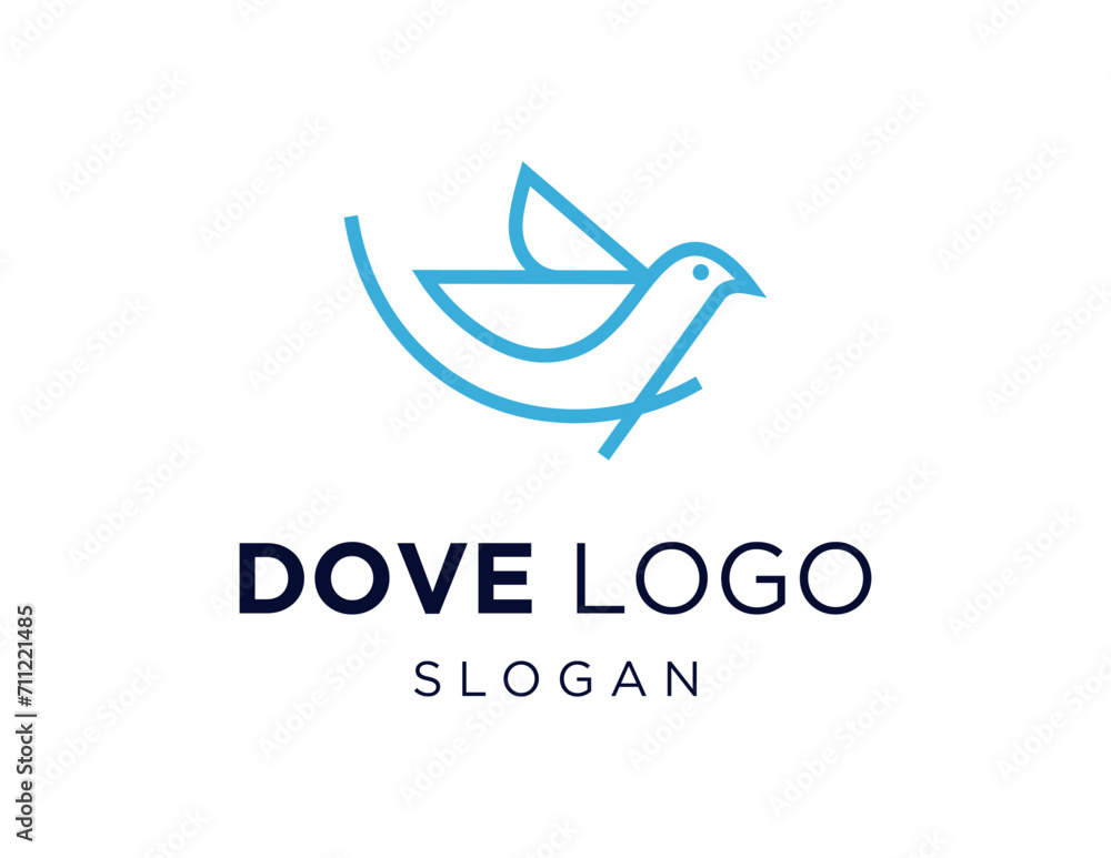 Poster the logo design is about dove and was created using the corel draw 2018 application with a white bac