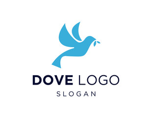 The logo design is about Dove and was created using the Corel Draw 2018 application with a white background.