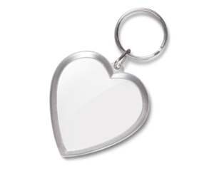 ハート型のアクリルキーホルダーの画像合成用フレーム