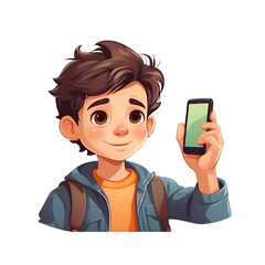 Boy with smartphone