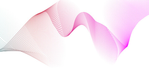 Abstract blend pink wave line science and technology futuristic waves curve lines banner background design. Vector illustration. Modern music, template abstract design flowing wave wallpaper.