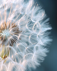 Close up Dandelion seeds with soft focus. background, wallpaper.