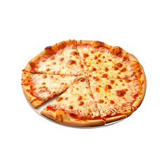 pizza on a white background