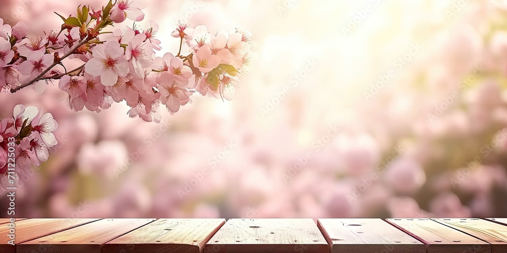 Poster cherry blossom. mesmerizing display of sakura in full bloom creating colorful and whimsical tapestry