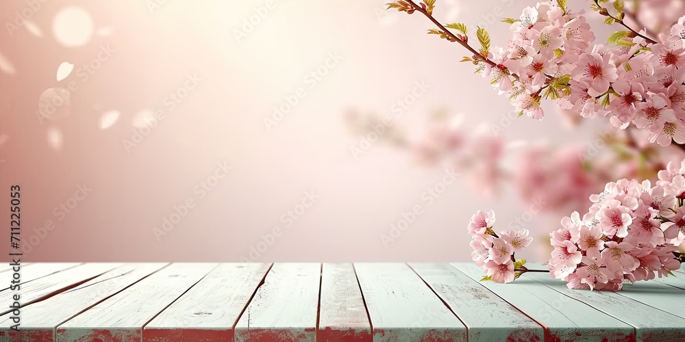 Poster cherry blossom. mesmerizing display of sakura in full bloom creating colorful and whimsical tapestry