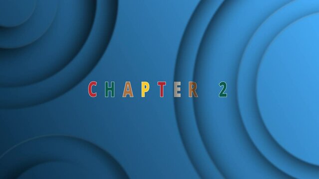 Chapter 2 - Text Animation effect with Christmas icons on blue Animated circles background