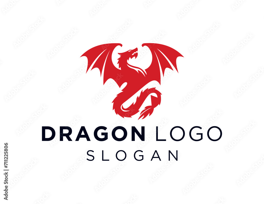 Poster the logo design is about dragon and was created using the corel draw 2018 application with a white b