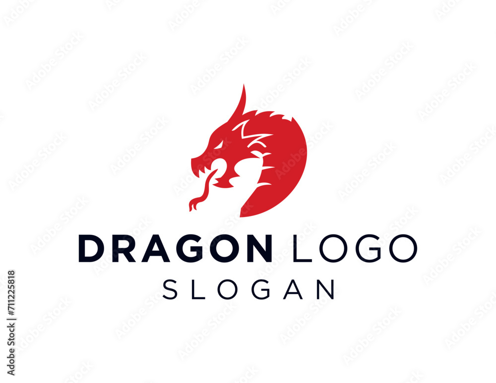 Poster the logo design is about dragon and was created using the corel draw 2018 application with a white b