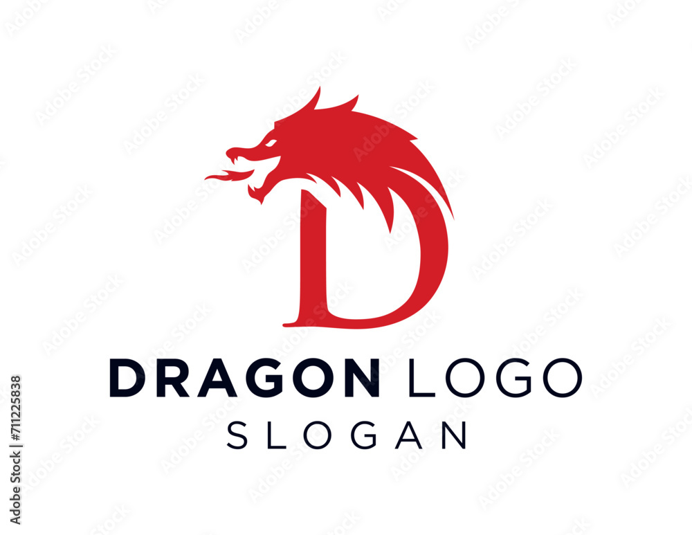 Poster the logo design is about dragon and was created using the corel draw 2018 application with a white b