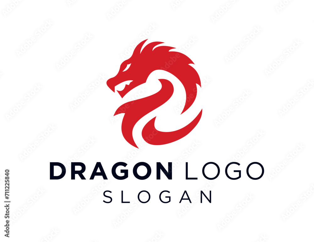 Poster the logo design is about dragon and was created using the corel draw 2018 application with a white b