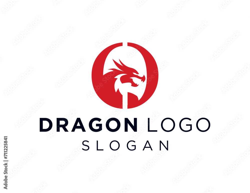 Poster the logo design is about dragon and was created using the corel draw 2018 application with a white b