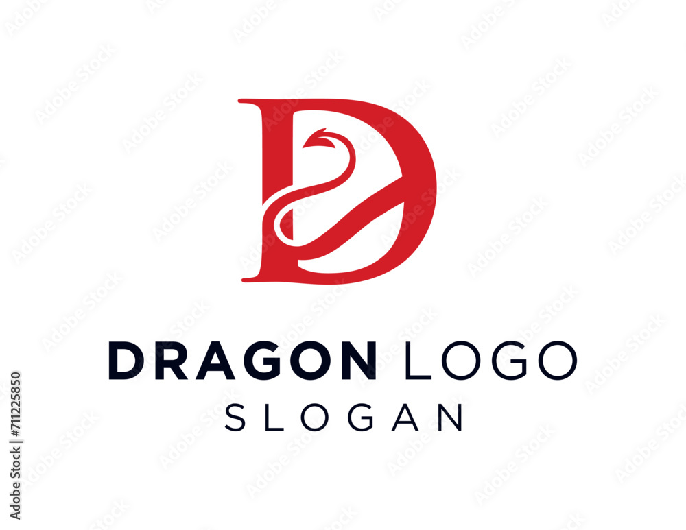 Poster the logo design is about dragon and was created using the corel draw 2018 application with a white b