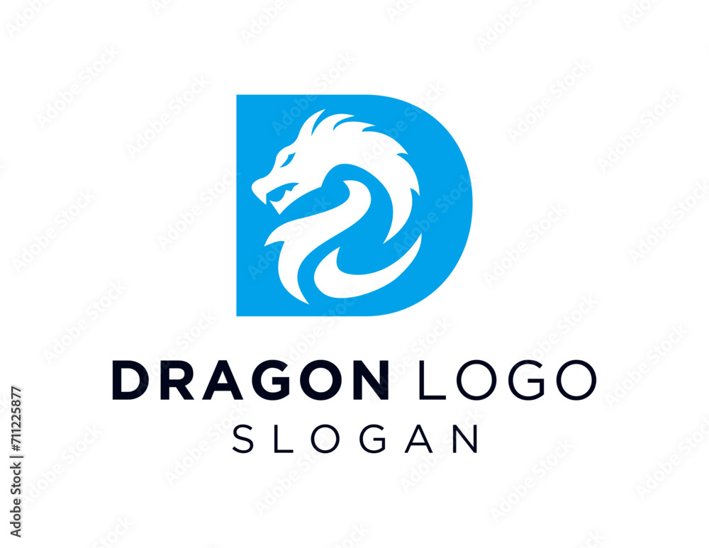 Poster the logo design is about dragon and was created using the corel draw 2018 application with a white b