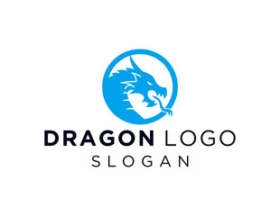 The logo design is about Dragon and was created using the Corel Draw 2018 application with a white background.