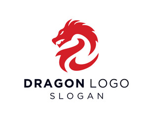 The logo design is about Dragon and was created using the Corel Draw 2018 application with a white background.