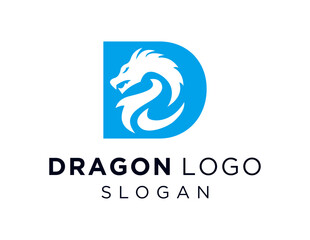 The logo design is about Dragon and was created using the Corel Draw 2018 application with a white background.