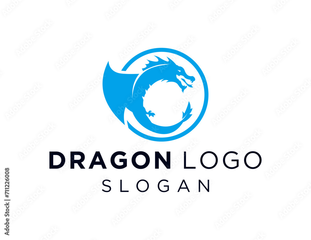 Poster the logo design is about dragon and was created using the corel draw 2018 application with a white b