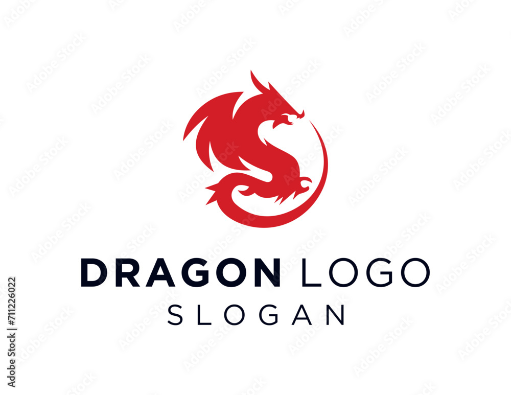 Poster the logo design is about dragon and was created using the corel draw 2018 application with a white b