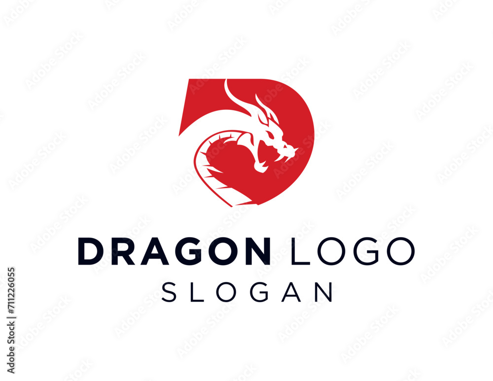 Poster The logo design is about Dragon and was created using the Corel Draw 2018 application with a white background.