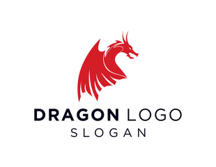 The logo design is about Dragon and was created using the Corel Draw 2018 application with a white background.