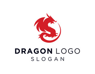 The logo design is about Dragon and was created using the Corel Draw 2018 application with a white background.