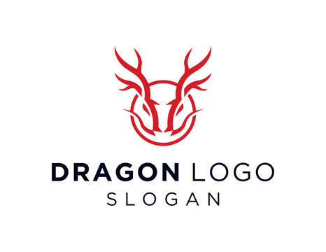 The logo design is about Dragon and was created using the Corel Draw 2018 application with a white background.