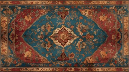 thai style carpet,scarf on a carpet,background with painta carpet with a vintage Persian, a carpet with intricate patterns