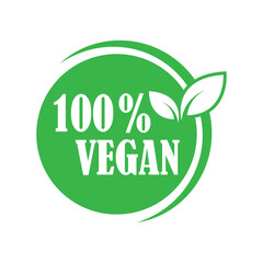 Vegan icon logo design