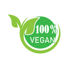 Vegan icon logo design