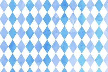 水彩風の菱形模様の背景イラスト　レトロ　和柄