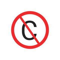 No copyright sign icon 