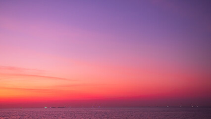 Purple Sky Sunset Sea Night Background, Sunrise Ocean Evenning colod Horizon Nature Twilight Sun...