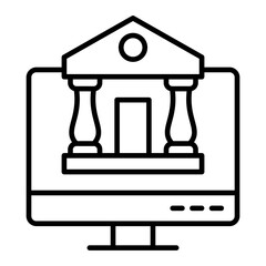   Online Banking line icon