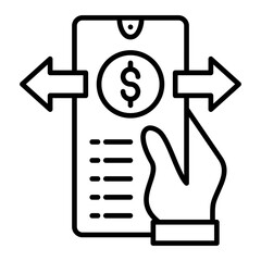   Money Transfer line icon