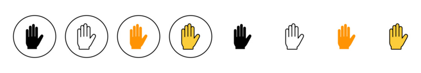 Hand icon set vector. hand sign and symbol. hand gesture