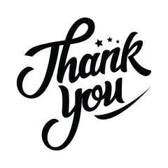 Thank you lettering vector ilustration