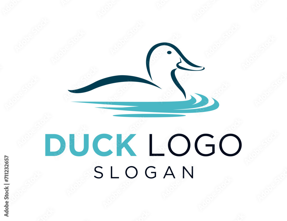 Poster the logo design is about duck and was created using the corel draw 2018 application with a white bac