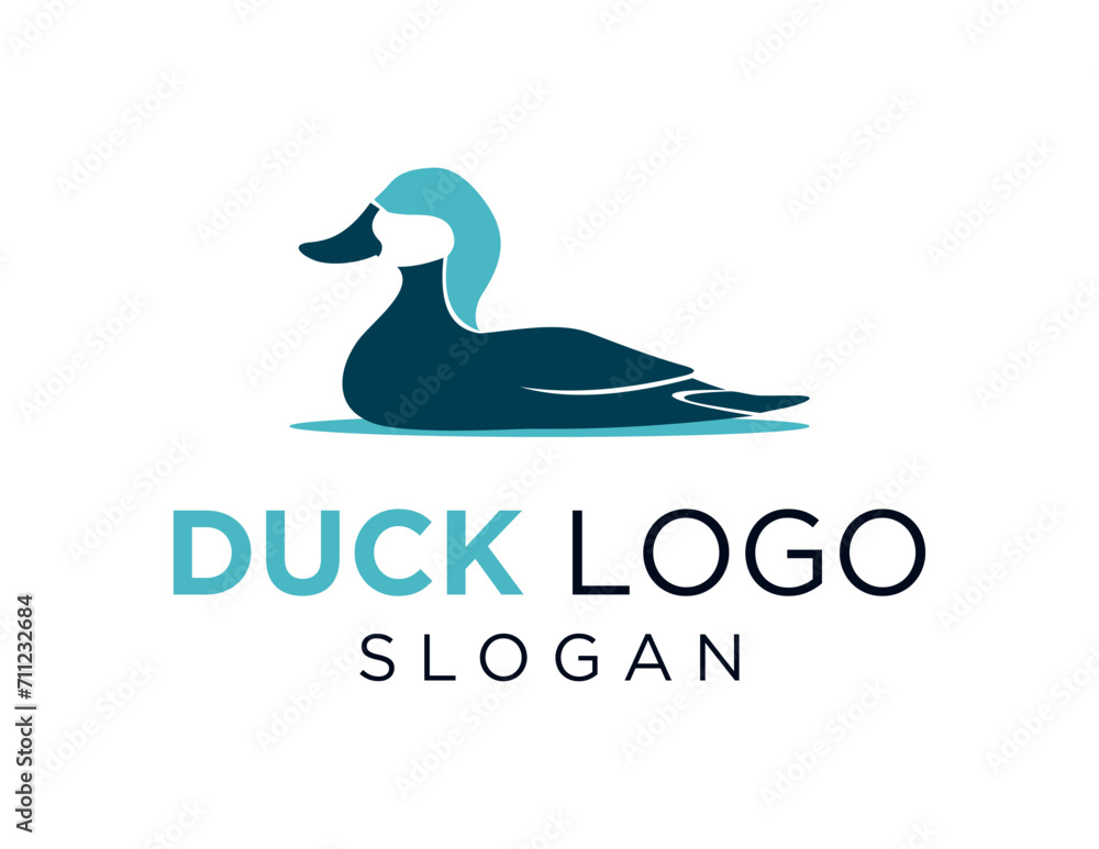Poster the logo design is about duck and was created using the corel draw 2018 application with a white bac