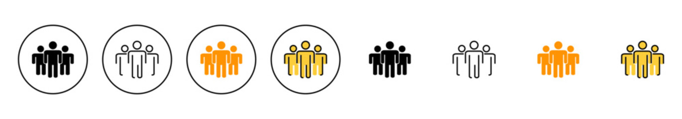People icon set vector. person sign and symbol. User Icon vector