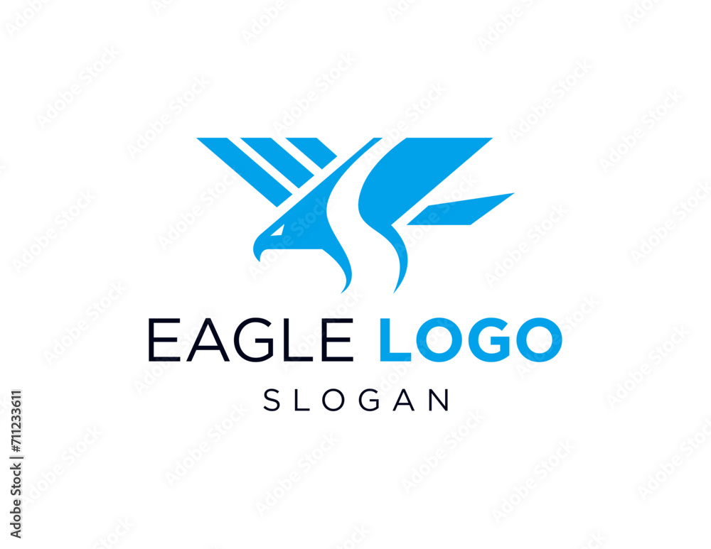 Poster the logo design is about eagle and was created using the corel draw 2018 application with a white ba
