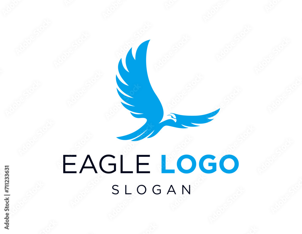 Poster the logo design is about eagle and was created using the corel draw 2018 application with a white ba