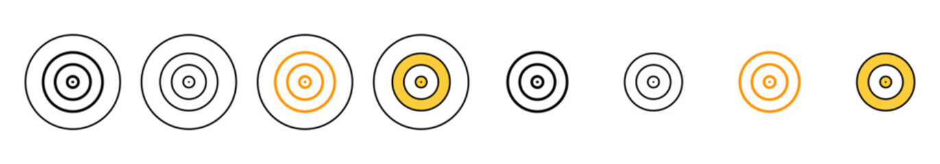 Target icon set vector. goal icon vector. target marketing sign and symbol
